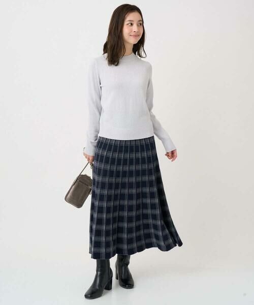 Maison de CINQ / メゾン ドゥ サンク ロング・マキシ丈スカート | 【小さいサイズ】チェック柄プリーツニットスカート/洗える | 詳細20