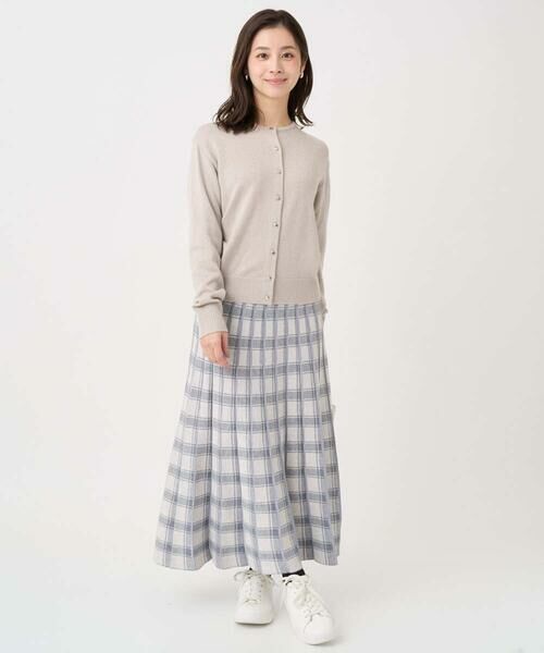 Maison de CINQ / メゾン ドゥ サンク ロング・マキシ丈スカート | 【小さいサイズ】チェック柄プリーツニットスカート/洗える | 詳細27