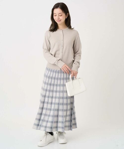Maison de CINQ / メゾン ドゥ サンク ロング・マキシ丈スカート | 【小さいサイズ】チェック柄プリーツニットスカート/洗える | 詳細28