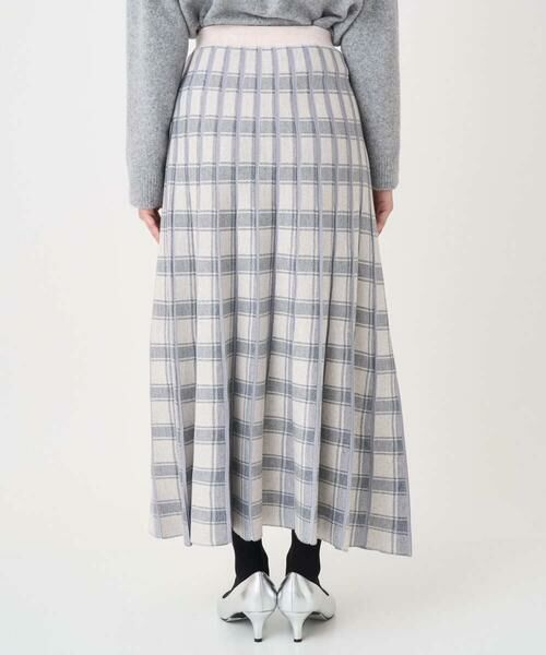 Maison de CINQ / メゾン ドゥ サンク ロング・マキシ丈スカート | 【小さいサイズ】チェック柄プリーツニットスカート/洗える | 詳細7