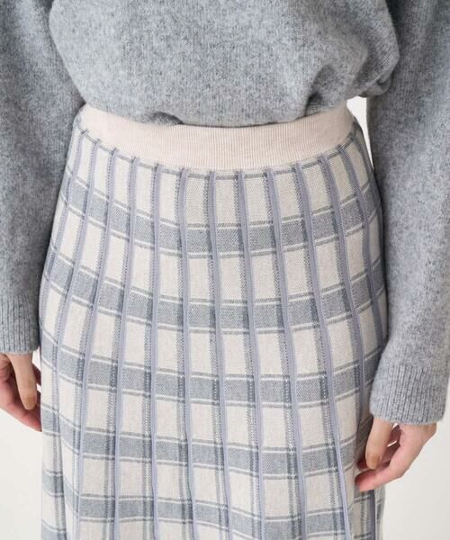 Maison de CINQ / メゾン ドゥ サンク ロング・マキシ丈スカート | 【小さいサイズ】チェック柄プリーツニットスカート/洗える | 詳細8