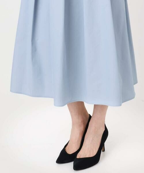 Maison de CINQ / メゾン ドゥ サンク ロング・マキシ丈スカート | メモリータフタ タックフレアスカート/洗濯機で洗える | 詳細10