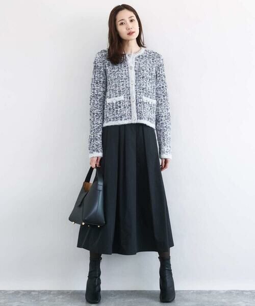 Maison de CINQ / メゾン ドゥ サンク ロング・マキシ丈スカート | メモリータフタ タックフレアスカート/洗濯機で洗える | 詳細17