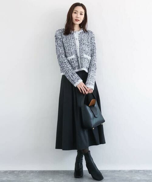 Maison de CINQ / メゾン ドゥ サンク ロング・マキシ丈スカート | メモリータフタ タックフレアスカート/洗濯機で洗える | 詳細19