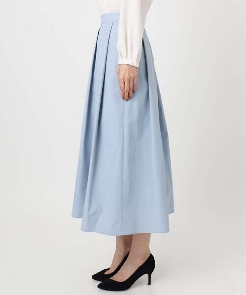 Maison de CINQ / メゾン ドゥ サンク ロング・マキシ丈スカート | メモリータフタ タックフレアスカート/洗濯機で洗える | 詳細4