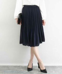 Maison de CINQ / メゾン ドゥ サンク ミニ・ひざ丈スカート | リバーシブルシフォンプリーツスカート/洗える