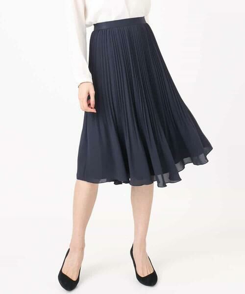 Maison de CINQ / メゾン ドゥ サンク ミニ・ひざ丈スカート | リバーシブルシフォンプリーツスカート/洗える | 詳細11