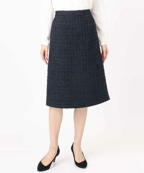 Maison de CINQ / メゾン ドゥ サンク ミニ・ひざ丈スカート | 【小さいサイズ】ファンシーツイードスカート/セットアップ対応/洗える | 詳細23