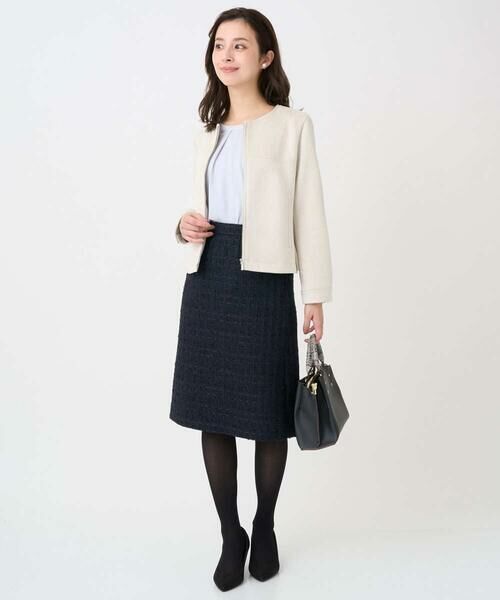 Maison de CINQ / メゾン ドゥ サンク ミニ・ひざ丈スカート | 【小さいサイズ】ファンシーツイードスカート/セットアップ対応/洗える | 詳細29