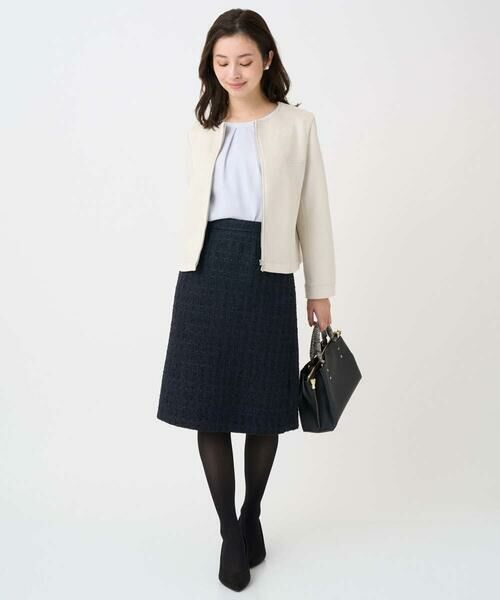 Maison de CINQ / メゾン ドゥ サンク ミニ・ひざ丈スカート | 【小さいサイズ】ファンシーツイードスカート/セットアップ対応/洗える | 詳細30