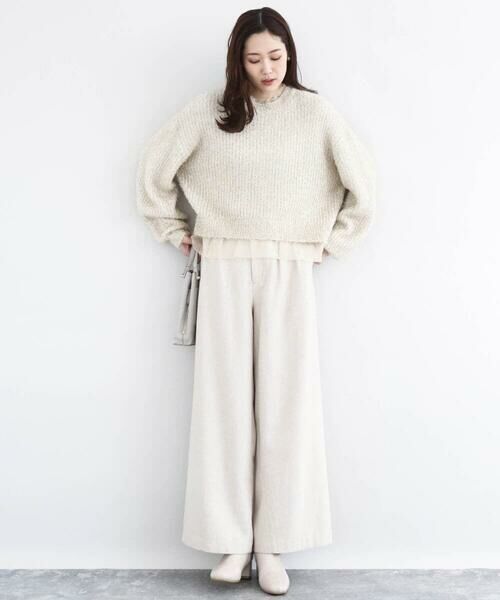 Maison de CINQ / メゾン ドゥ サンク チノ・ワークパンツ | カラーツイードワイドパンツ/洗える | 詳細21