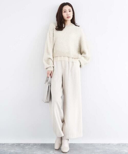 Maison de CINQ / メゾン ドゥ サンク チノ・ワークパンツ | カラーツイードワイドパンツ/洗える | 詳細22