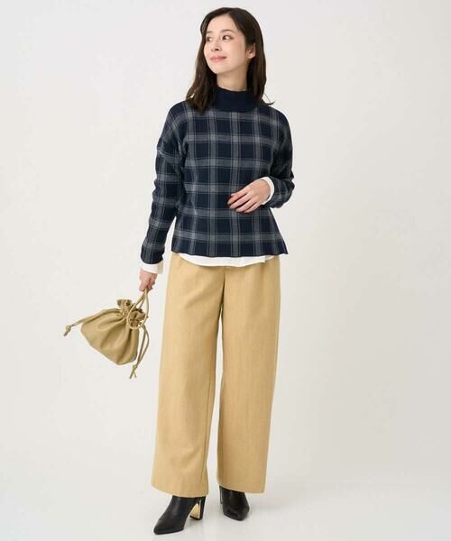 Maison de CINQ / メゾン ドゥ サンク チノ・ワークパンツ | 【小さいサイズ】カラーツイードワイドパンツ/洗える | 詳細16