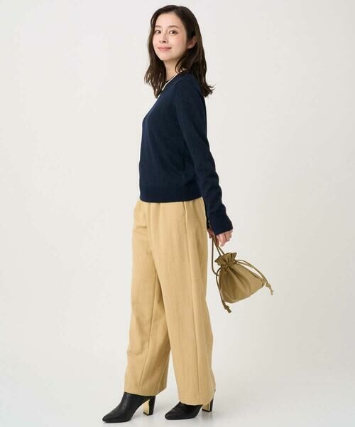 Maison de CINQ / メゾン ドゥ サンク チノ・ワークパンツ | 【小さいサイズ】カラーツイードワイドパンツ/洗える | 詳細17