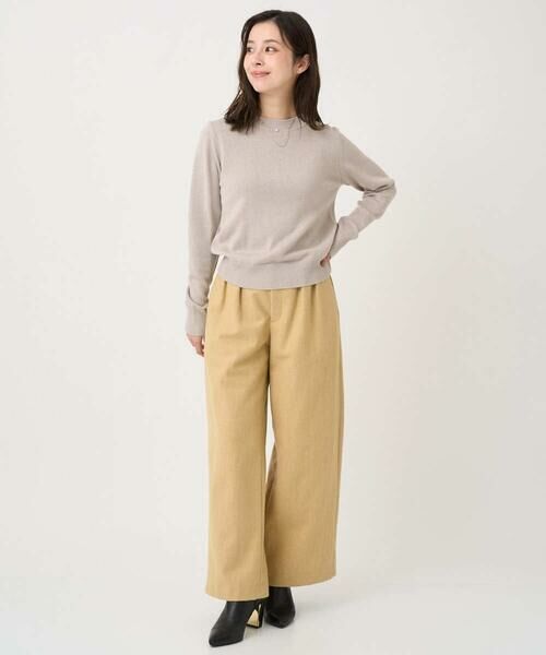 Maison de CINQ / メゾン ドゥ サンク チノ・ワークパンツ | 【小さいサイズ】カラーツイードワイドパンツ/洗える | 詳細20