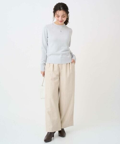 Maison de CINQ / メゾン ドゥ サンク チノ・ワークパンツ | 【小さいサイズ】カラーツイードワイドパンツ/洗える | 詳細30