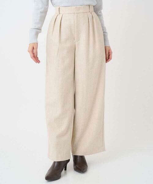 Maison de CINQ / メゾン ドゥ サンク チノ・ワークパンツ | 【小さいサイズ】カラーツイードワイドパンツ/洗える | 詳細4