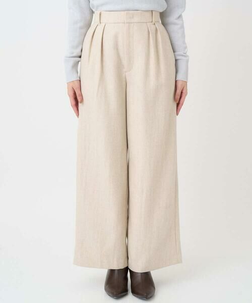 Maison de CINQ / メゾン ドゥ サンク チノ・ワークパンツ | 【小さいサイズ】カラーツイードワイドパンツ/洗える | 詳細6