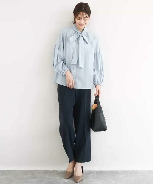 Maison de CINQ / メゾン ドゥ サンク チノ・ワークパンツ | 【小さいサイズ】ダブルクロス セミワイドパンツ/セットアップ対応/洗える | 詳細12