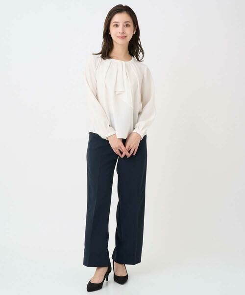 Maison de CINQ / メゾン ドゥ サンク チノ・ワークパンツ | 【小さいサイズ】ダブルクロス セミワイドパンツ/セットアップ対応/洗える | 詳細25