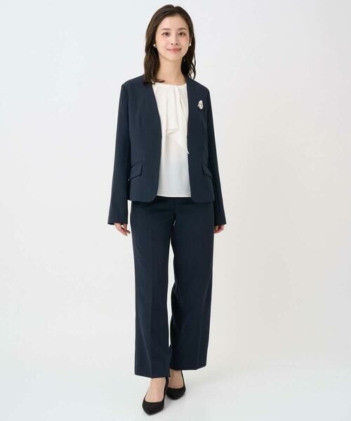 Maison de CINQ / メゾン ドゥ サンク チノ・ワークパンツ | 【小さいサイズ】ダブルクロス セミワイドパンツ/セットアップ対応/洗える | 詳細27