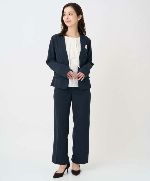 Maison de CINQ / メゾン ドゥ サンク チノ・ワークパンツ | 【小さいサイズ】ダブルクロス セミワイドパンツ/セットアップ対応/洗える | 詳細28