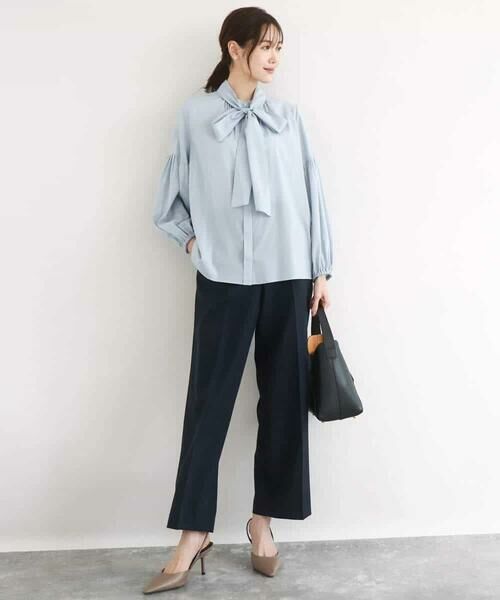 Maison de CINQ / メゾン ドゥ サンク チノ・ワークパンツ | 【小さいサイズ】ダブルクロス セミワイドパンツ/セットアップ対応/洗える | 詳細9