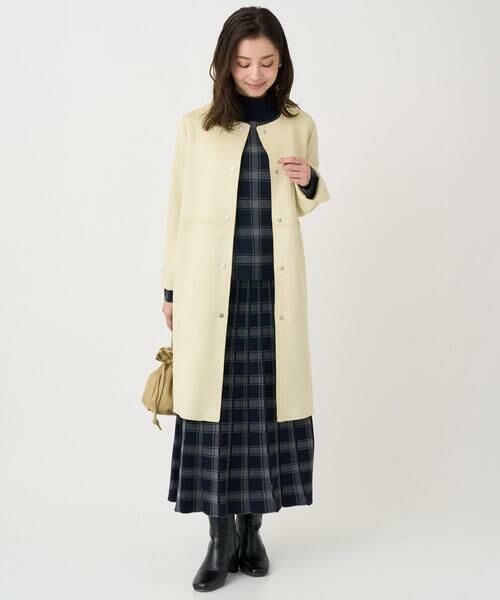 Maison de CINQ / メゾン ドゥ サンク ノーカラージャケット | 【小さいサイズ】フェイクスウェードノーカラーコート/洗える | 詳細26