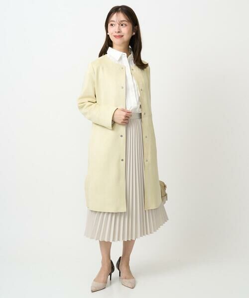 Maison de CINQ / メゾン ドゥ サンク ノーカラージャケット | 【小さいサイズ】フェイクスウェードノーカラーコート/洗える | 詳細30