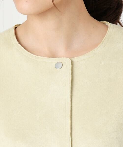 Maison de CINQ / メゾン ドゥ サンク ノーカラージャケット | 【小さいサイズ】フェイクスウェードノーカラーコート/洗える | 詳細8