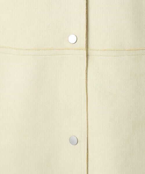 Maison de CINQ / メゾン ドゥ サンク ノーカラージャケット | フェイクスウェードノーカラーコート/洗える | 詳細17