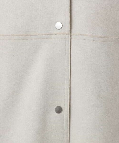 Maison de CINQ / メゾン ドゥ サンク ノーカラージャケット | フェイクスウェードノーカラーコート/洗える | 詳細20