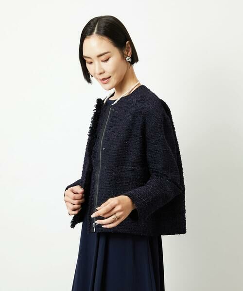 Maison de CINQ / メゾン ドゥ サンク セットアップ | [小さいサイズ]ファンシーツイードショートジャケット | 詳細1