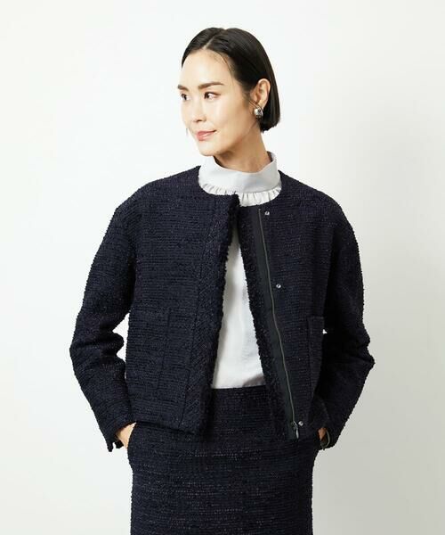 Maison de CINQ / メゾン ドゥ サンク セットアップ | [小さいサイズ]ファンシーツイードショートジャケット | 詳細3
