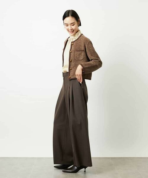 Maison de CINQ / メゾン ドゥ サンク その他パンツ | [小さいサイズ]チェック柄2タックワイドパンツ | 詳細12