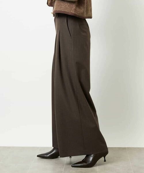 Maison de CINQ / メゾン ドゥ サンク その他パンツ | [小さいサイズ]チェック柄2タックワイドパンツ | 詳細2