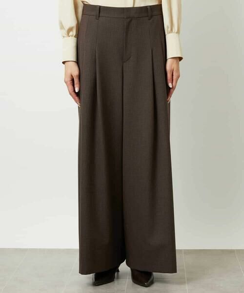 Maison de CINQ / メゾン ドゥ サンク その他パンツ | [小さいサイズ]チェック柄2タックワイドパンツ | 詳細3