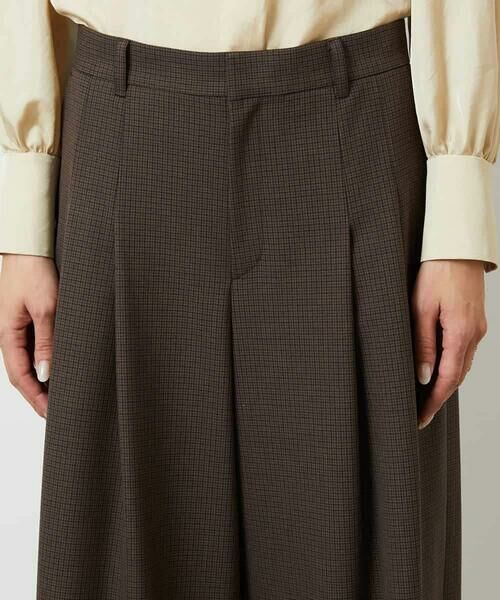 Maison de CINQ / メゾン ドゥ サンク その他パンツ | [小さいサイズ]チェック柄2タックワイドパンツ | 詳細7