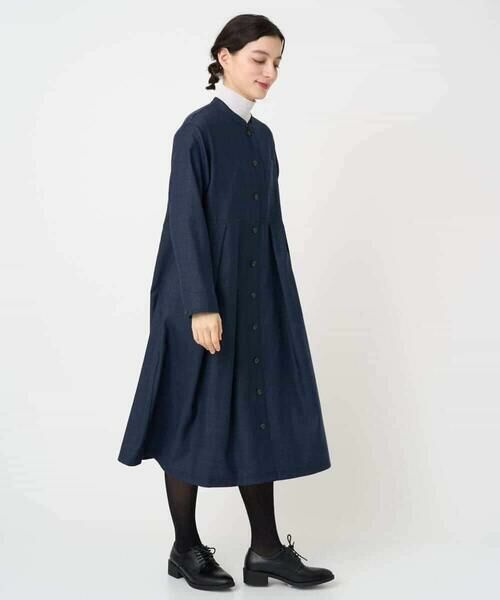 Maison de CINQ / メゾン ドゥ サンク ロング・マキシ丈ワンピース | ウール混デニム前開きワンピース | 詳細1
