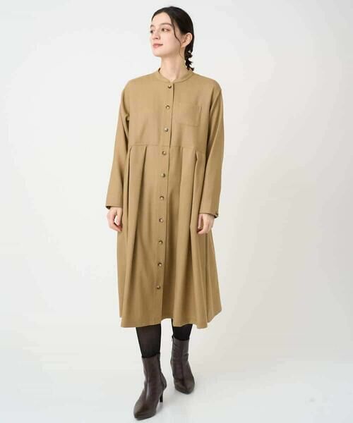 Maison de CINQ / メゾン ドゥ サンク ロング・マキシ丈ワンピース | ウール混デニム前開きワンピース | 詳細18