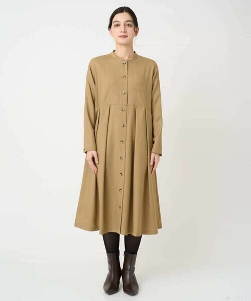 Maison de CINQ / メゾン ドゥ サンク ロング・マキシ丈ワンピース | ウール混デニム前開きワンピース | 詳細9