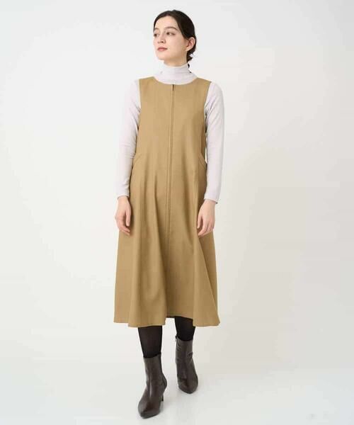 Maison de CINQ / メゾン ドゥ サンク ロング・マキシ丈スカート | ウール混デニム前後2WAYジャンパースカート | 詳細10