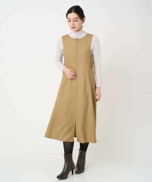 Maison de CINQ / メゾン ドゥ サンク ロング・マキシ丈スカート | ウール混デニム前後2WAYジャンパースカート | 詳細11