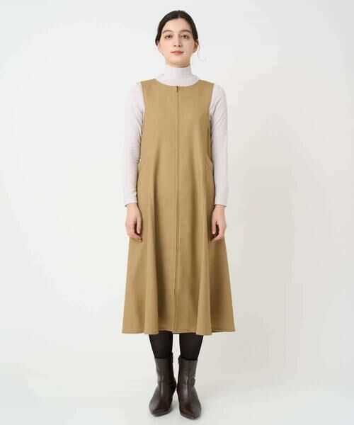 Maison de CINQ / メゾン ドゥ サンク ロング・マキシ丈スカート | ウール混デニム前後2WAYジャンパースカート | 詳細2