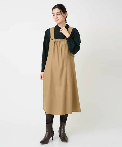 Maison de CINQ / メゾン ドゥ サンク ロング・マキシ丈スカート | ウール混デニム前後2WAYジャンパースカート | 詳細20