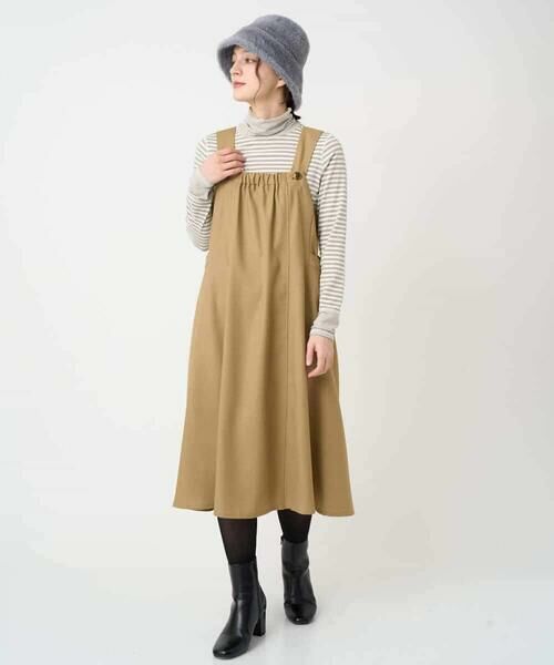 Maison de CINQ / メゾン ドゥ サンク ロング・マキシ丈スカート | ウール混デニム前後2WAYジャンパースカート | 詳細25