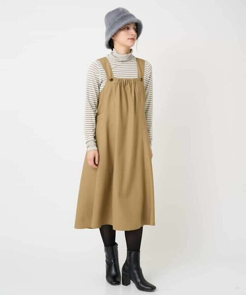 Maison de CINQ / メゾン ドゥ サンク ロング・マキシ丈スカート | ウール混デニム前後2WAYジャンパースカート | 詳細26