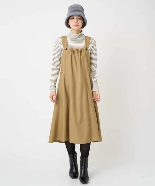 Maison de CINQ / メゾン ドゥ サンク ロング・マキシ丈スカート | ウール混デニム前後2WAYジャンパースカート | 詳細27