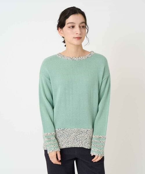 Maison de CINQ / メゾン ドゥ サンク ニット・セーター | カスリパネルボーダーニット | 詳細1