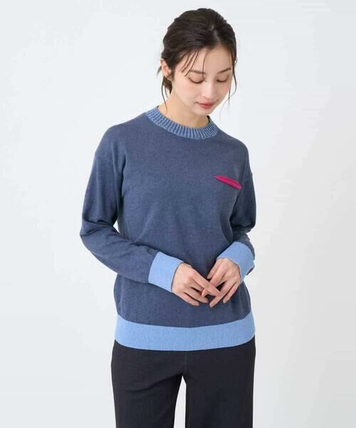 Maison de CINQ / メゾン ドゥ サンク ニット・セーター | 配色デザインポケットニット | 詳細1